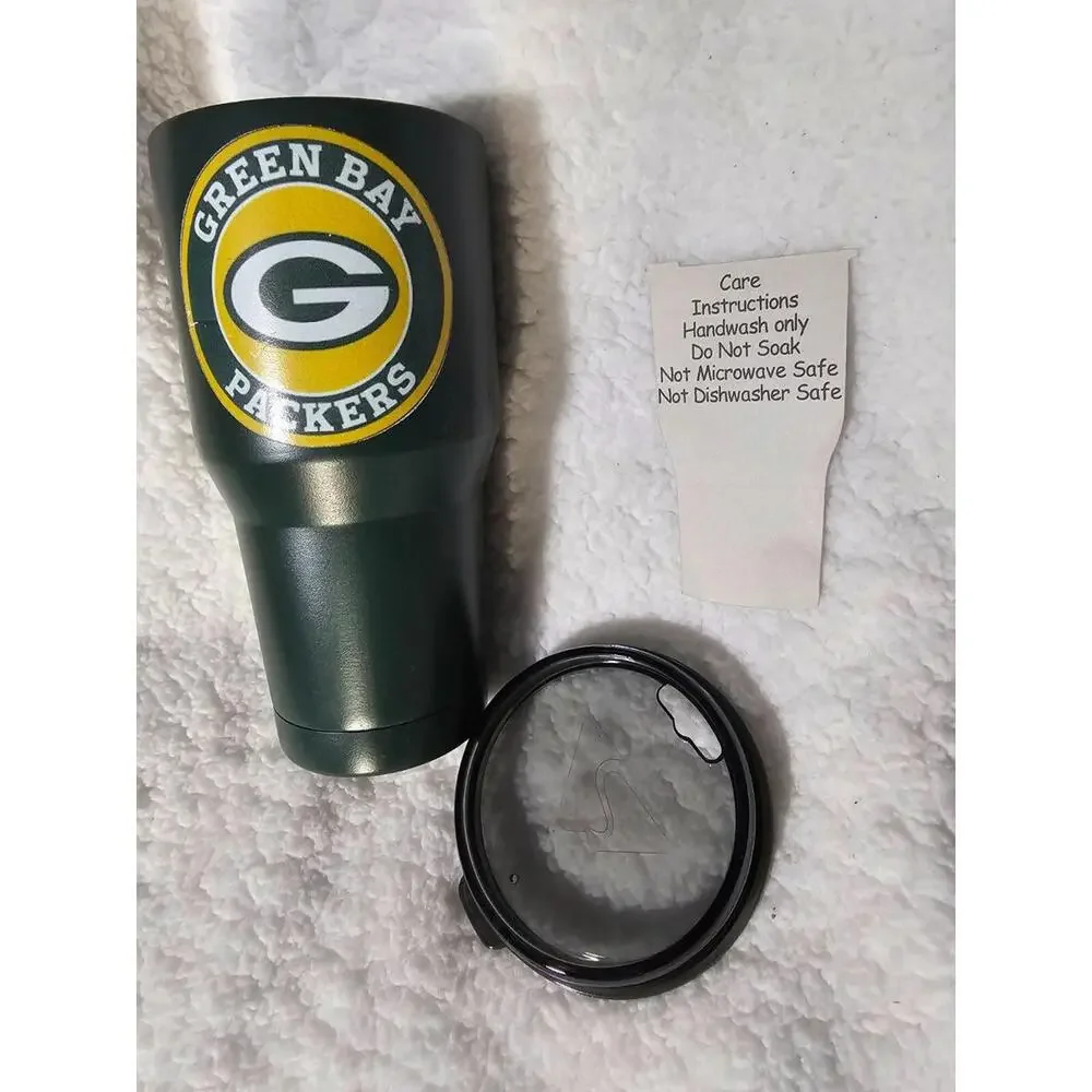 Unbranded NFL Football Green Bay Packers Tumbler Metal Green 8" - Picture 2 of 15